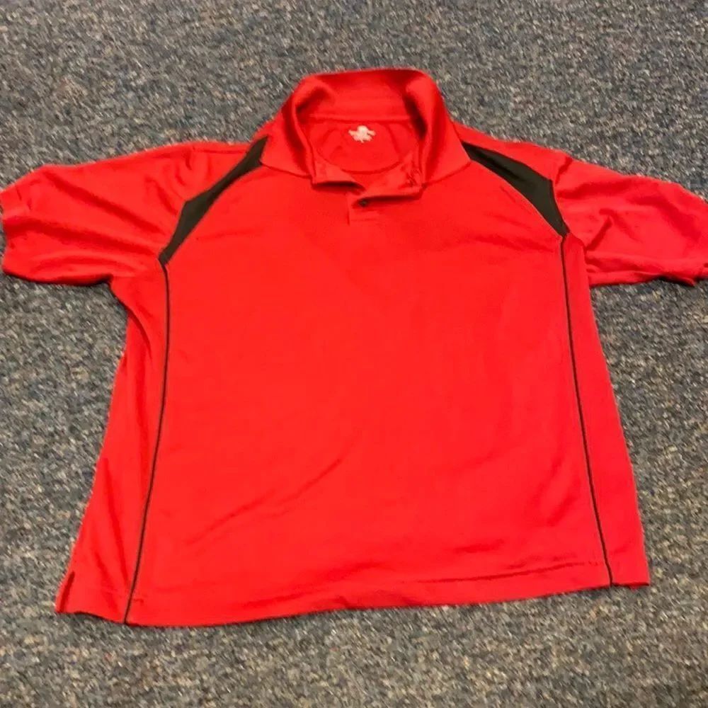 Dockers Red and black Golf polo shirt sz. L